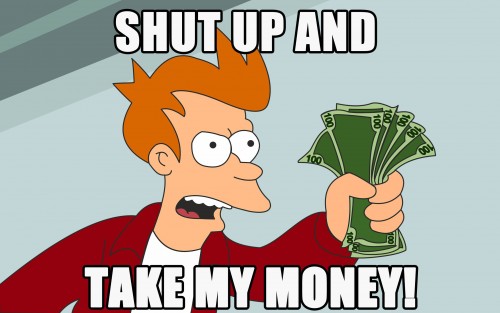 000 shut up take money