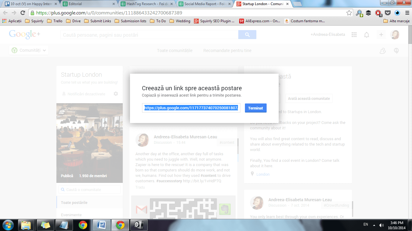 create link to google plus post