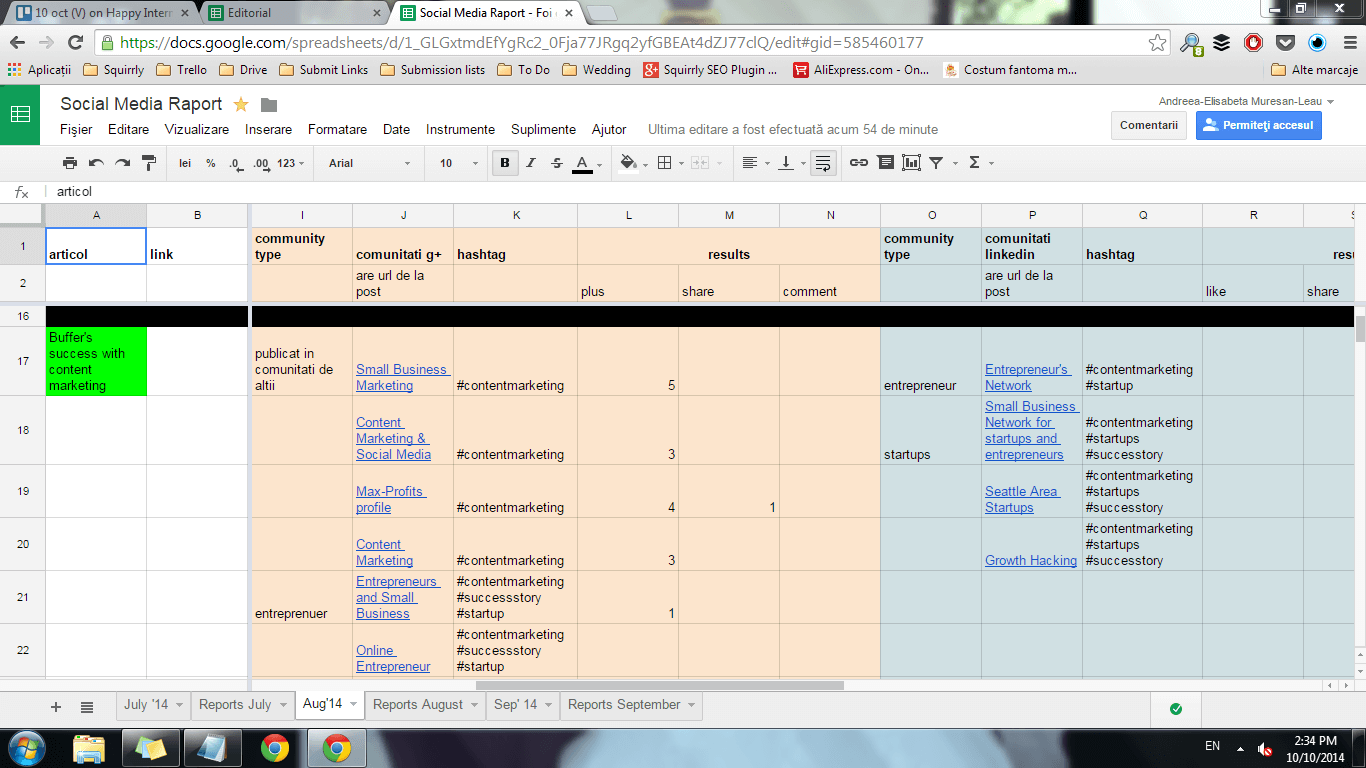 social media report