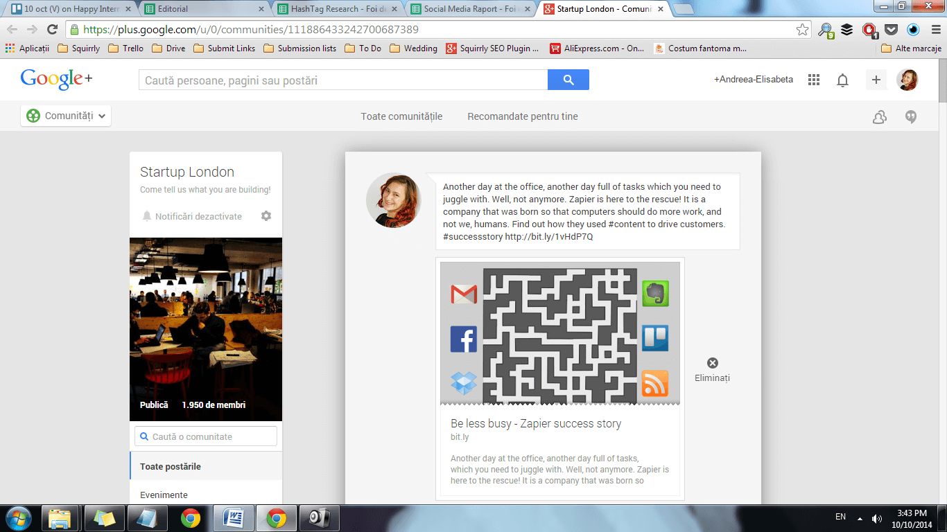 publish on google plus